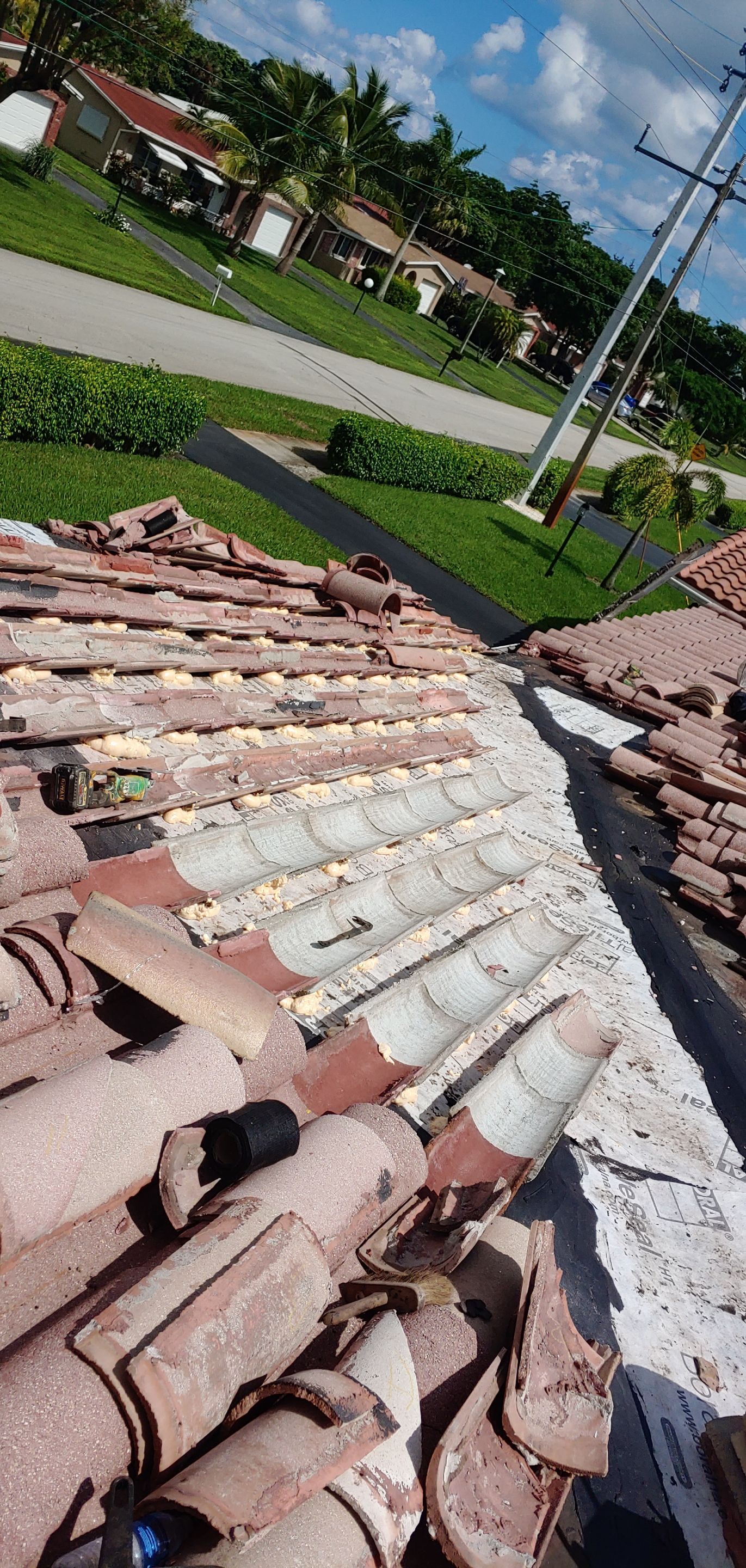 Tile Roof Repair in Pompano Beach with Structural Decking Replacement by Aastro Roofing