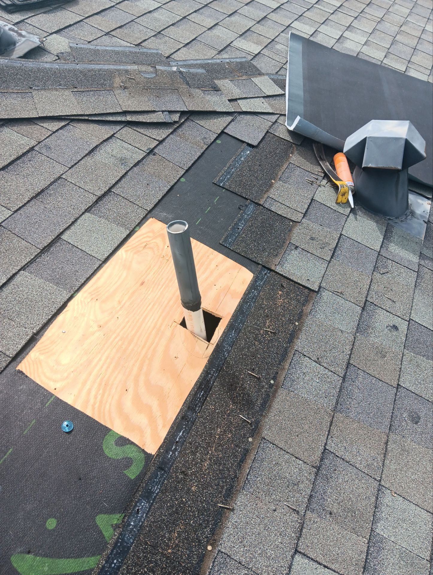 Hail Damage using Owen's Corning Duration (Lifetime) Shingles by Roof Repair Company