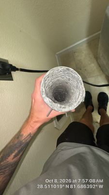 Dryer Vent Inspection & Lint Removal in Clermont