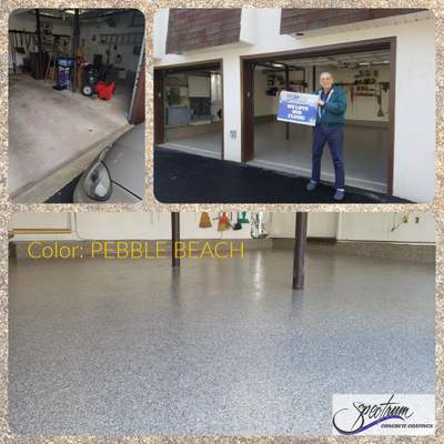 Garage Floor Coating using Penntek in Pebble Beach