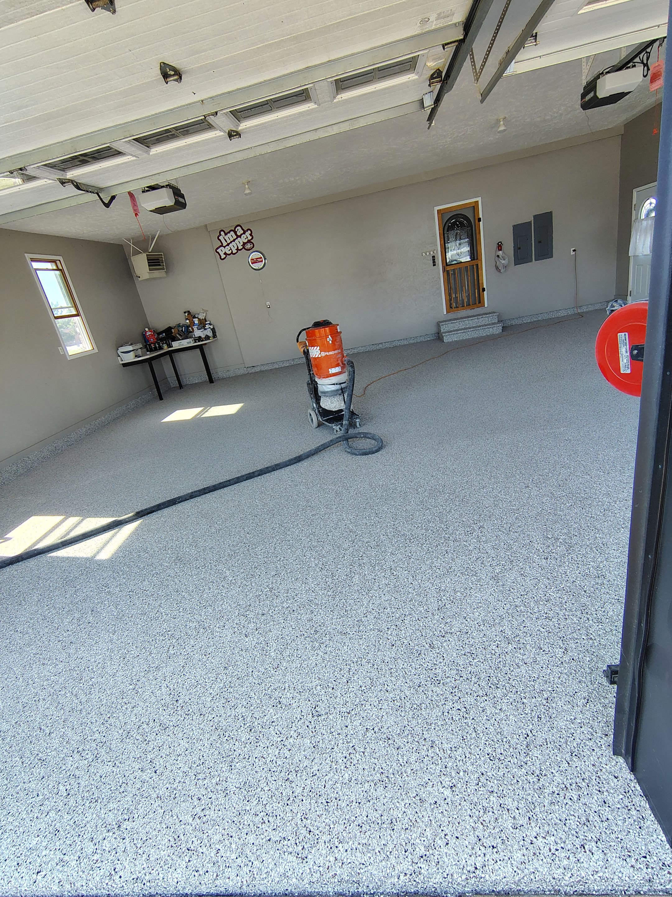 Garage Concrete Floor Coating and Crack Repair in Onawa by Select Painting, Coatings & Garage Cabinets