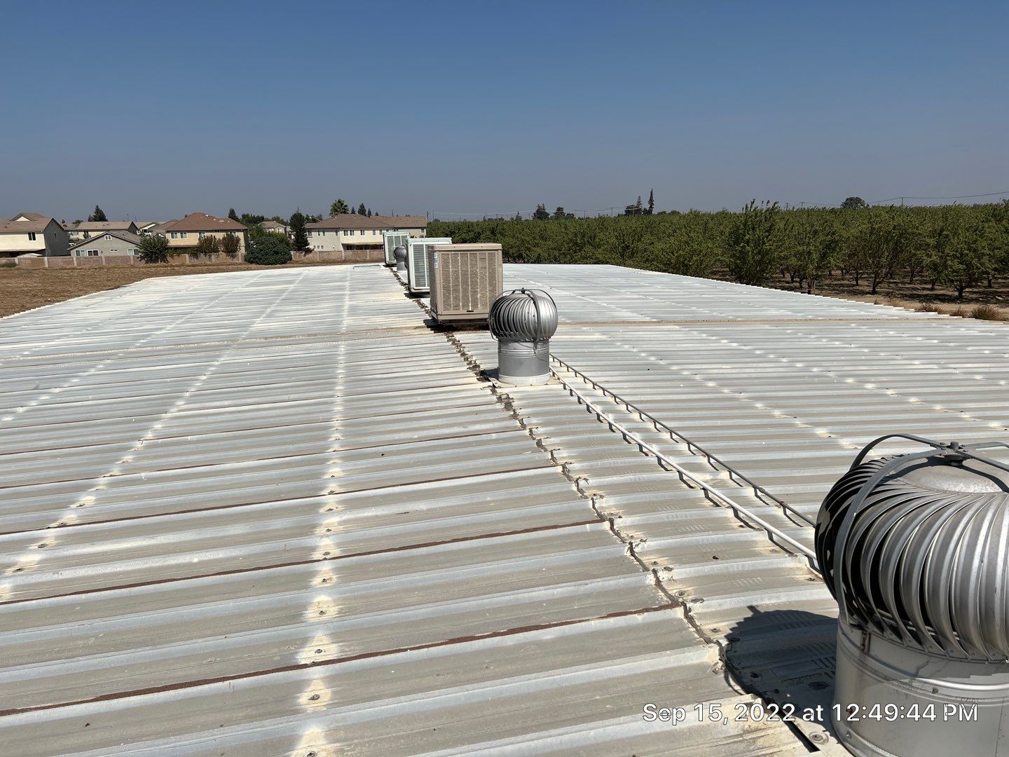 MR Roofing system using Conklin Benchmark/PUMA XL fabric and coating by Straight Edge Roofing Inc