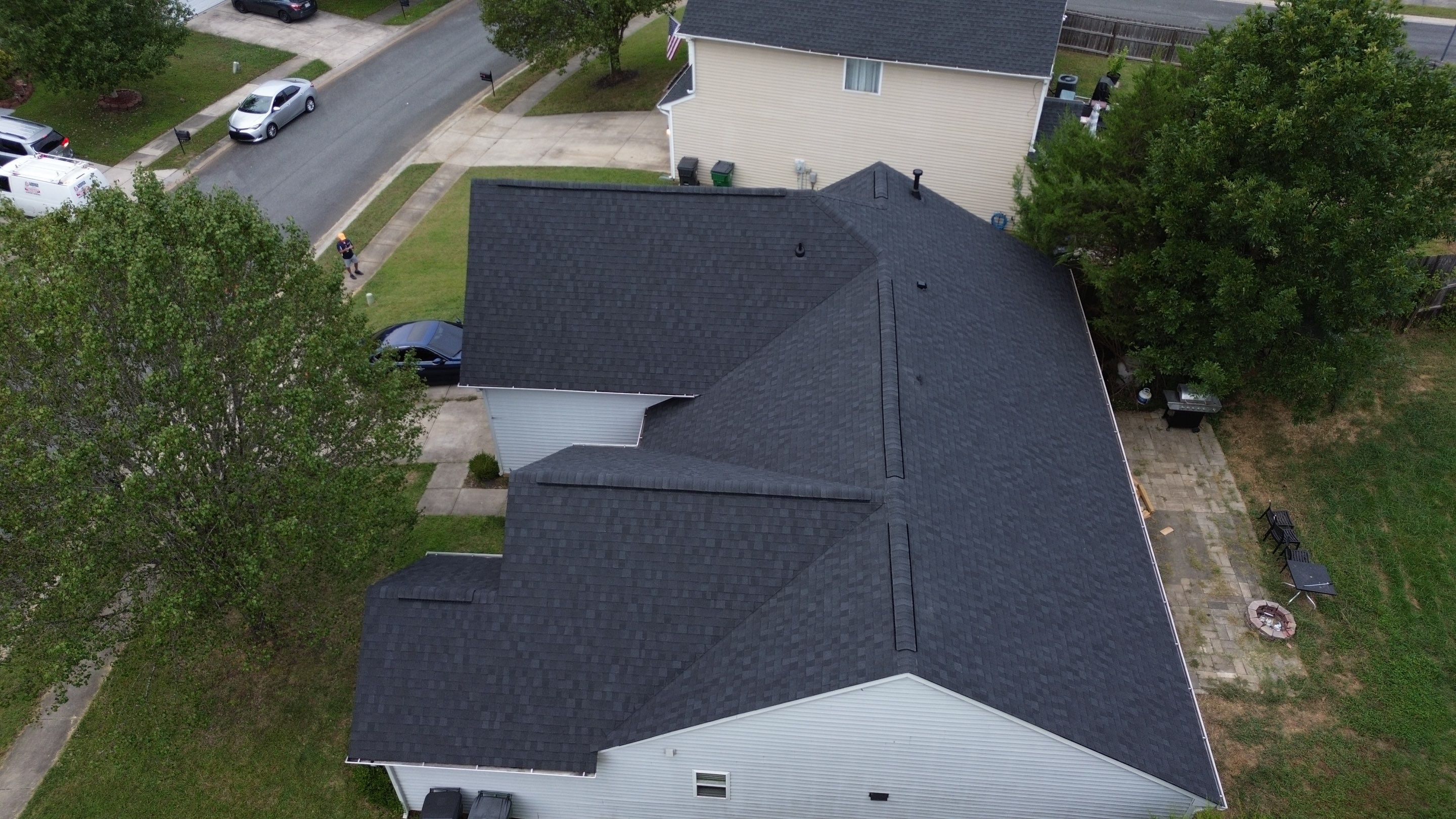 Roof and gutter replacement by wind damage by Just Brilliant Restoration JBR