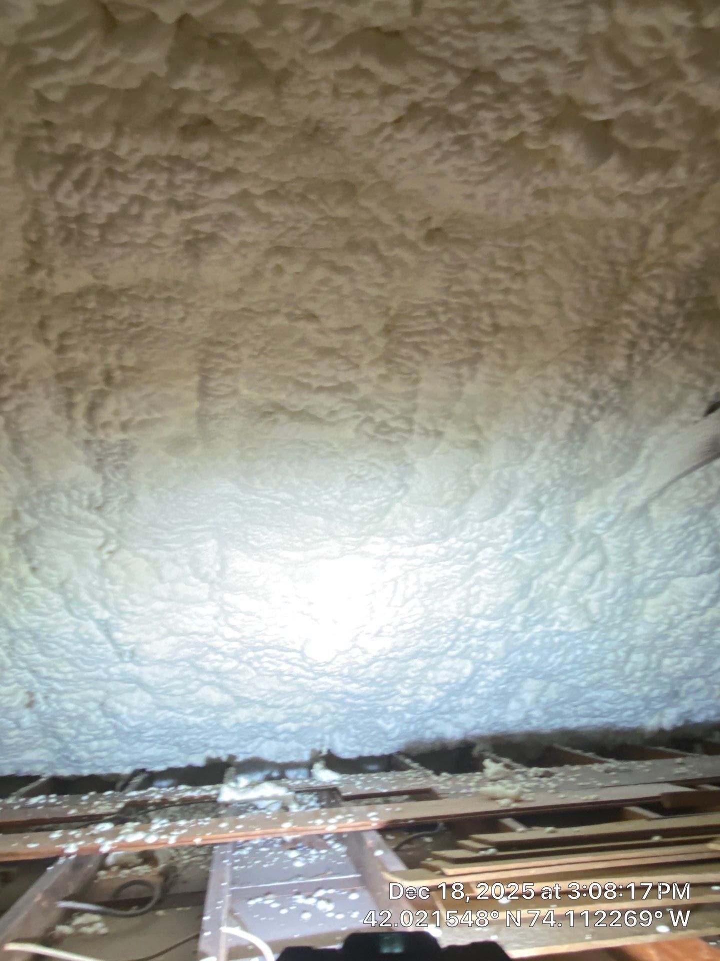 Attic Insulation using open cell spray foam by NYS Foam & Energy
