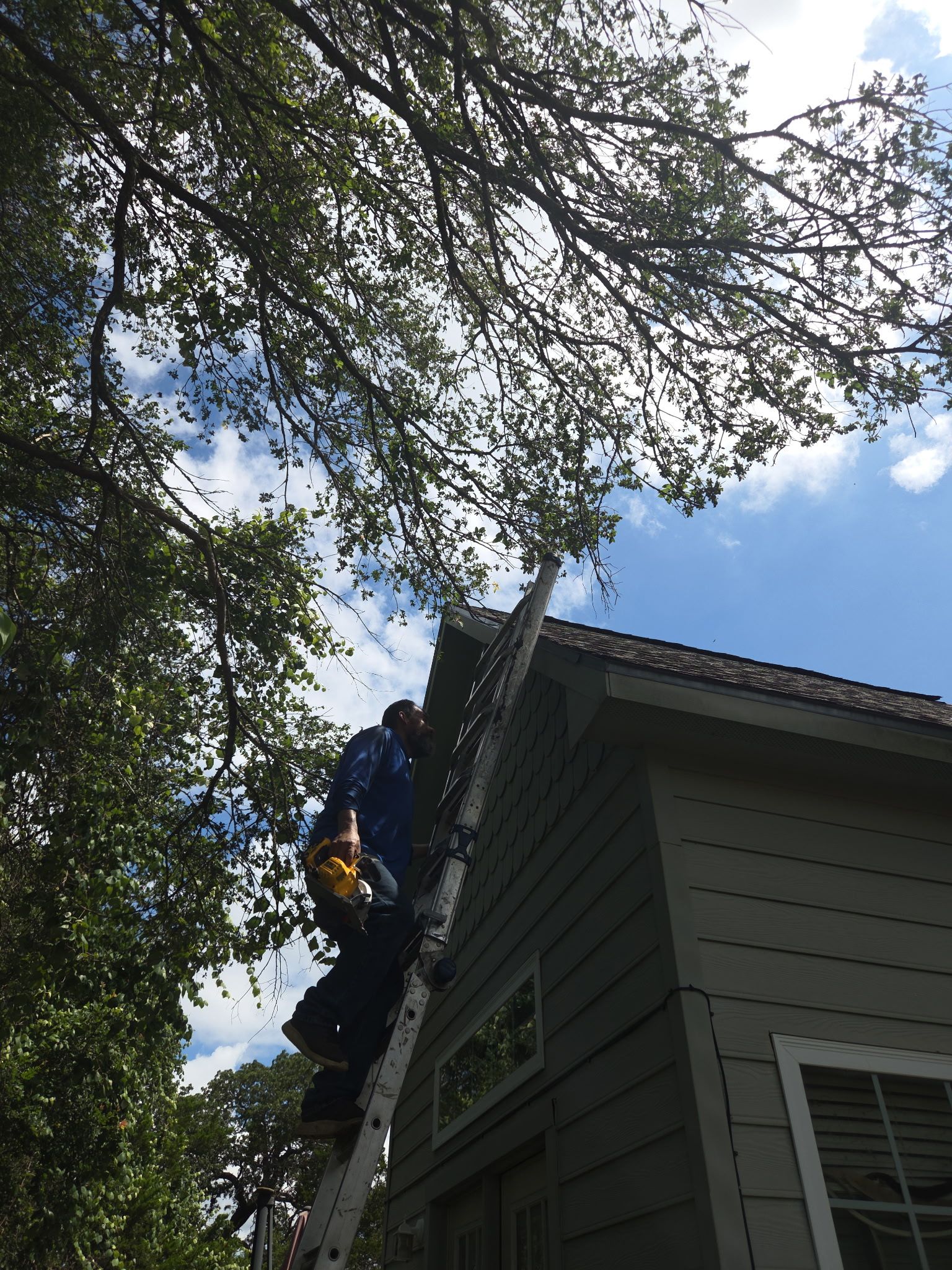 Crazy Wind Damage Repair on a Steep Roof by REPS OF TEXAS