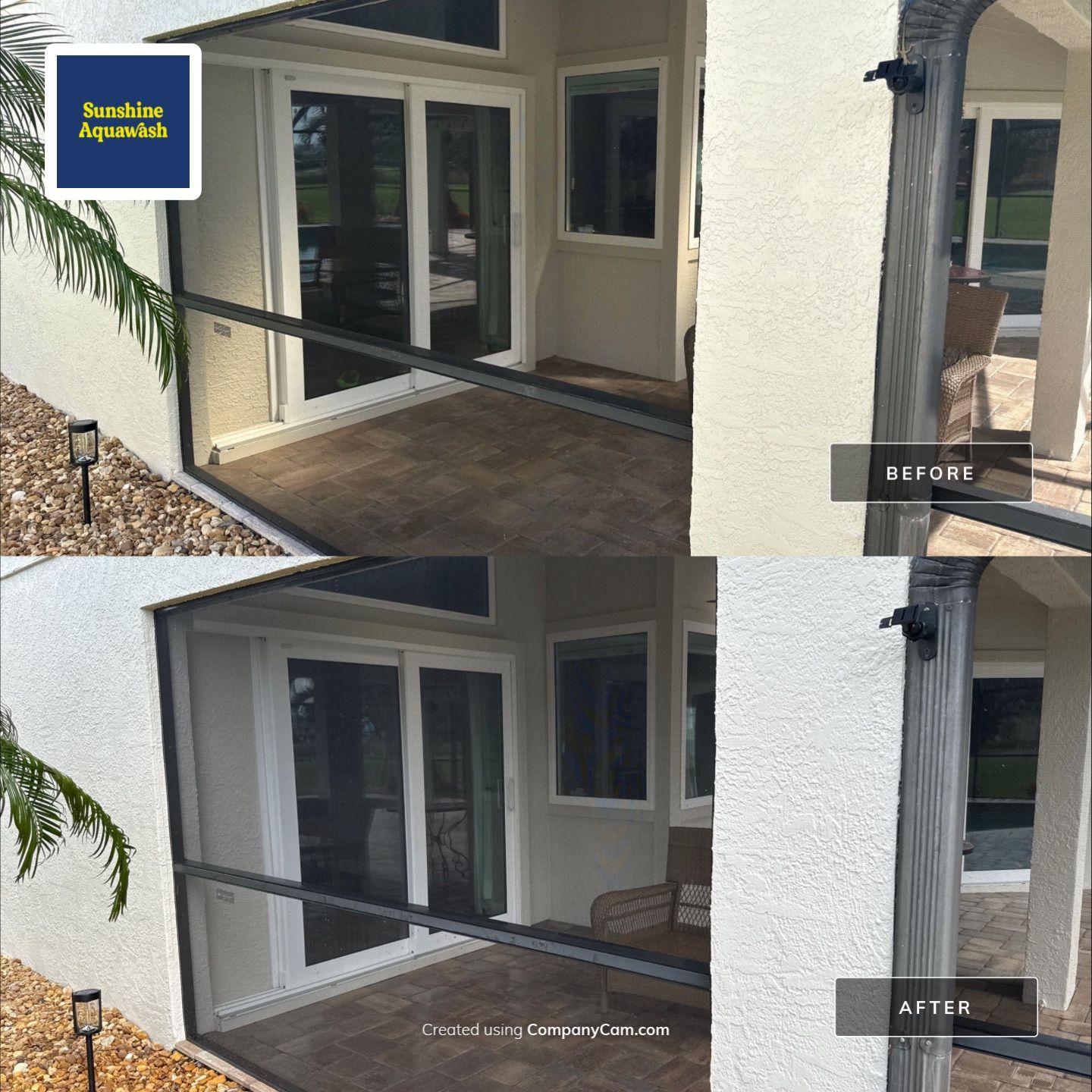 Paver Pool Deck Cleaning & Pool Cage Screen Cleaning in Tara Community – Bradenton, FL by Sunshine AquaWash