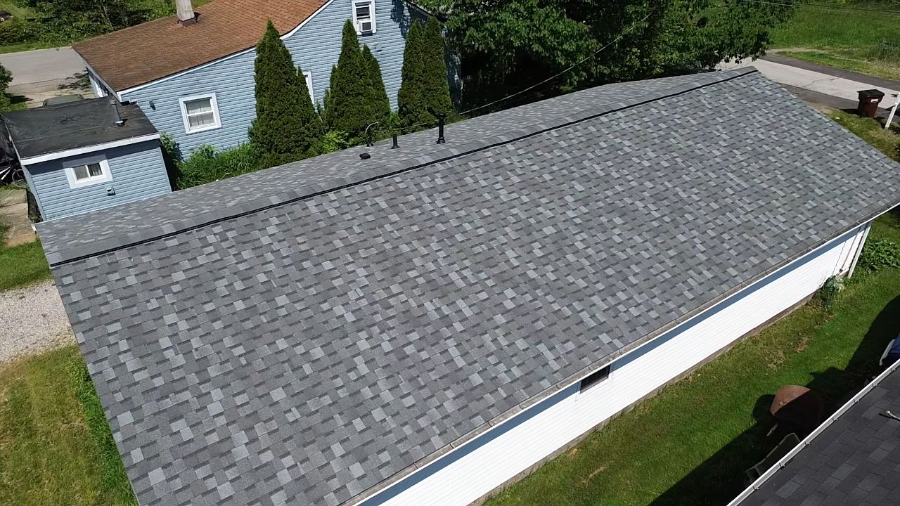 Atlas Pinnacle, Color, Coastal Granite, Drip Edge, Color, Birch White by Eagle Eye Roofing