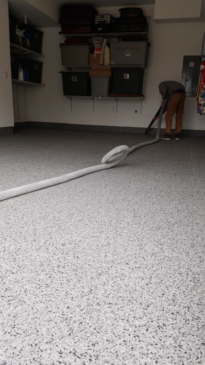 Garage Floor Coating using Penntek in Nightfall by Spectrum Painting, LLC