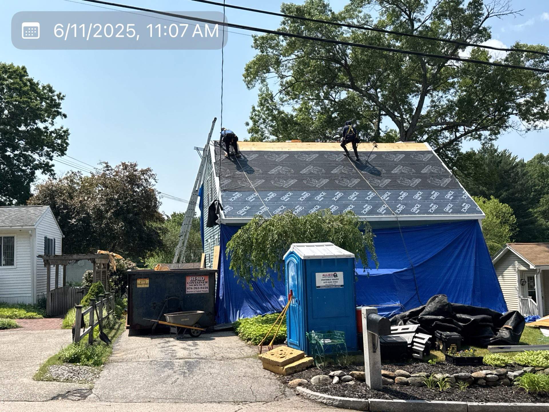 Roof Replacement in Manchester, NH | Owens Corning Teak Shingles & Structural Decking Repairs by Compass exteriors