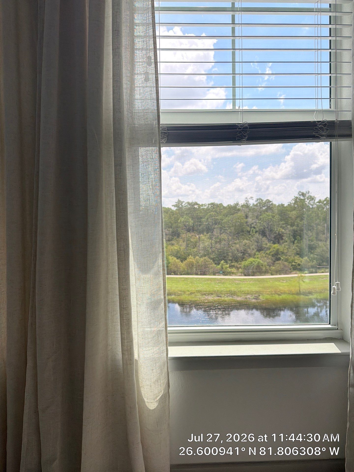 Custom Horizontal Blind and Curtain Installation in Fort Myers by CompanyCam Sales Demo