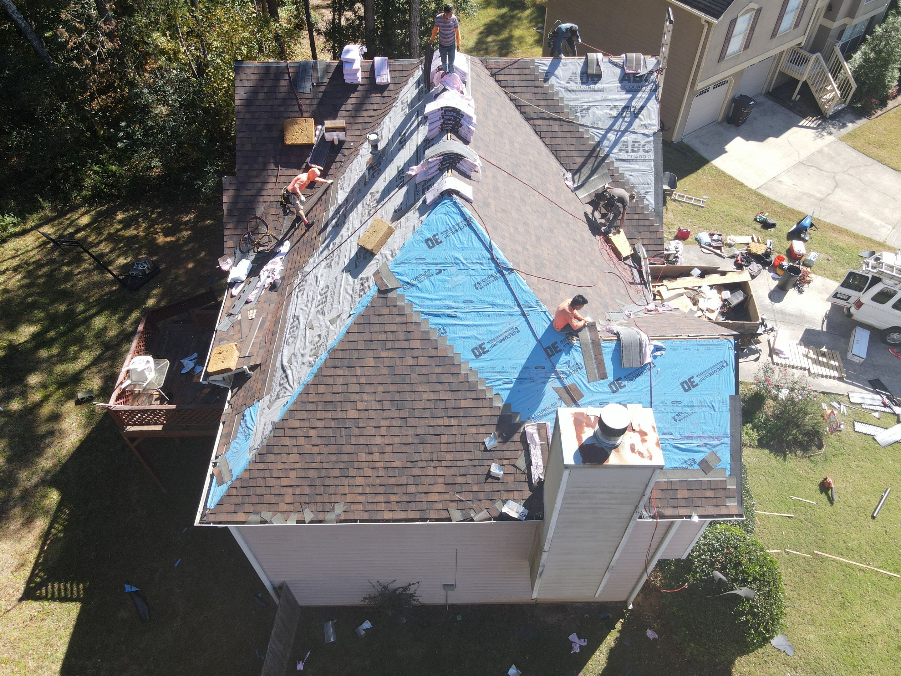 Residential Roofing Installation using Owens Corning by Inspector Roofing and Restoration
