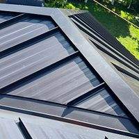 24ga 1.5" Mechanical Seam Dark Bronze   by Total Roofing System The Metal Roof Experts