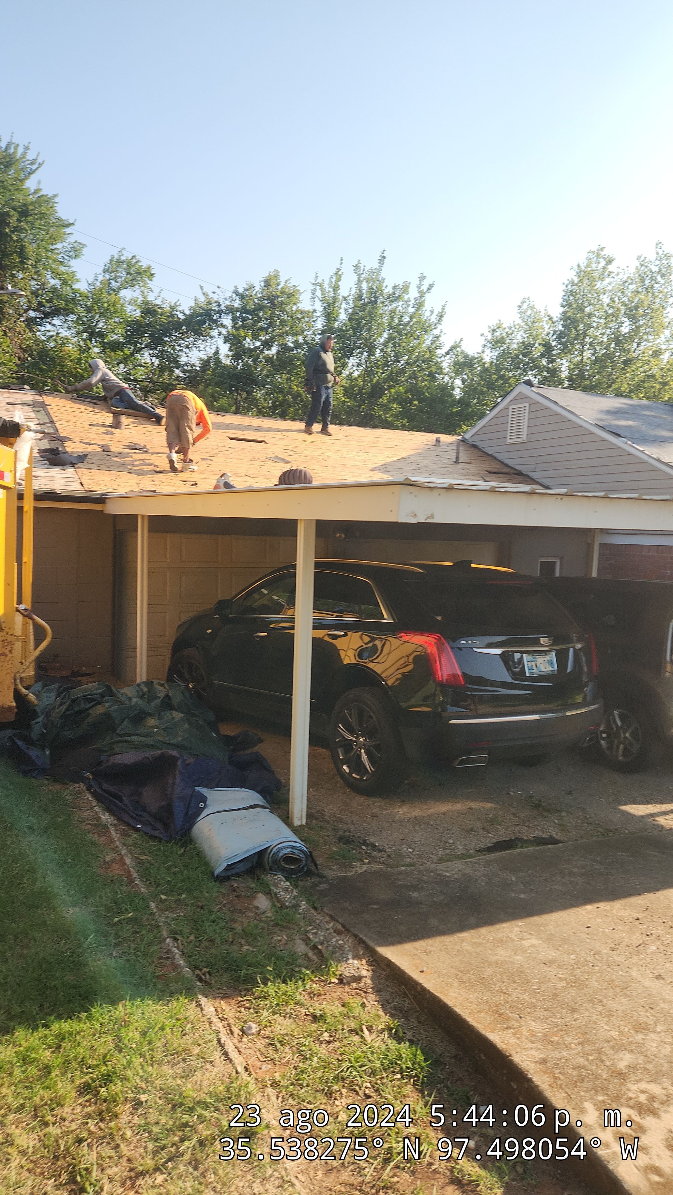 Reroof using IKO Granite Black by Castillo Roofing