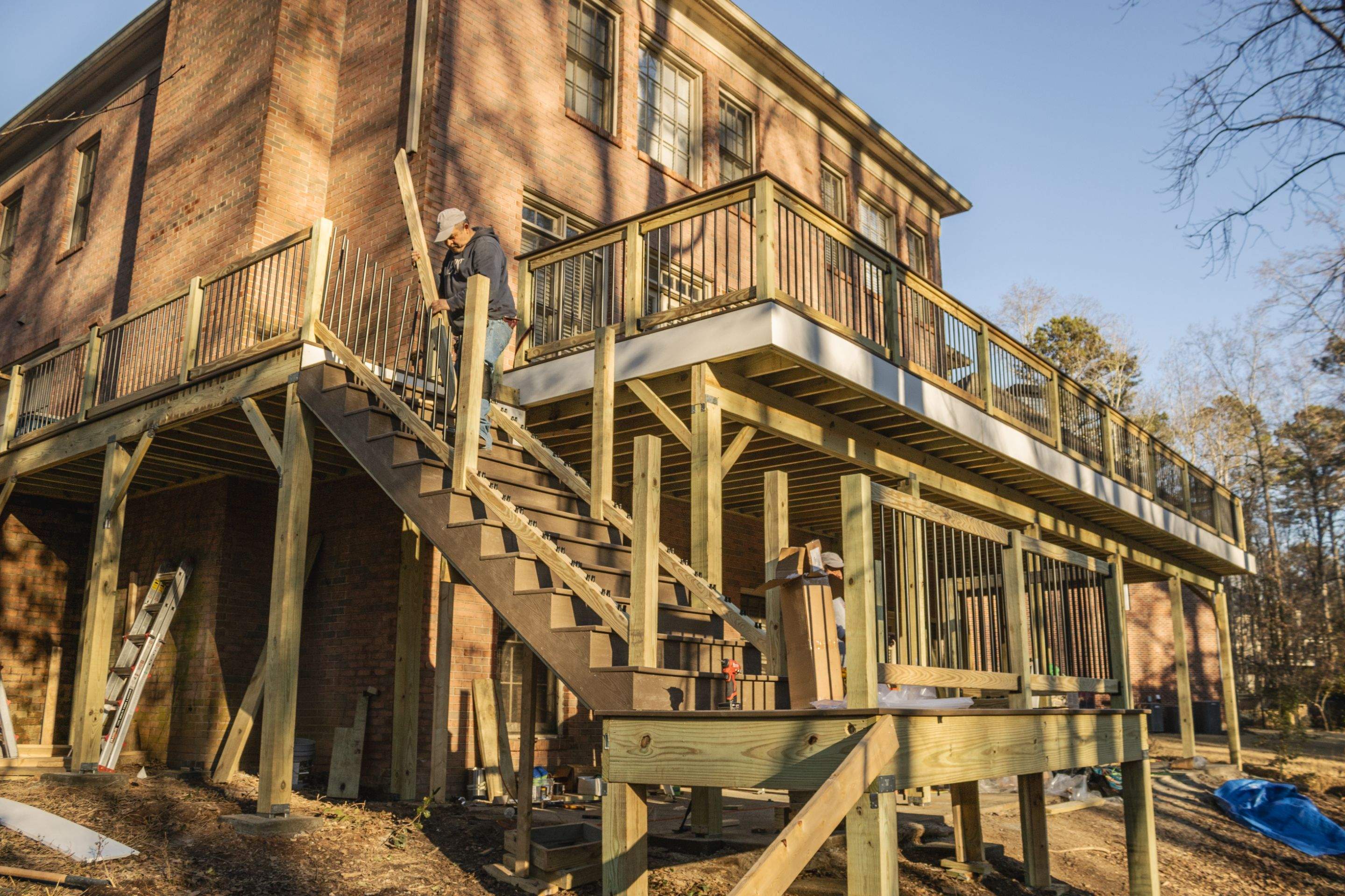 Deck Build using Deckorators Venture Series Decking in Alpharetta, GA by Nelson Exteriors 