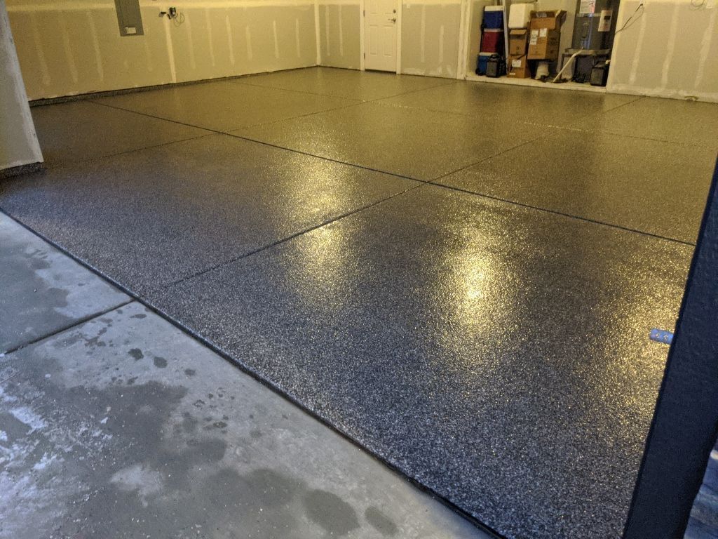 Garage Transformation using Silver Creek by Croc Coatings, LLC