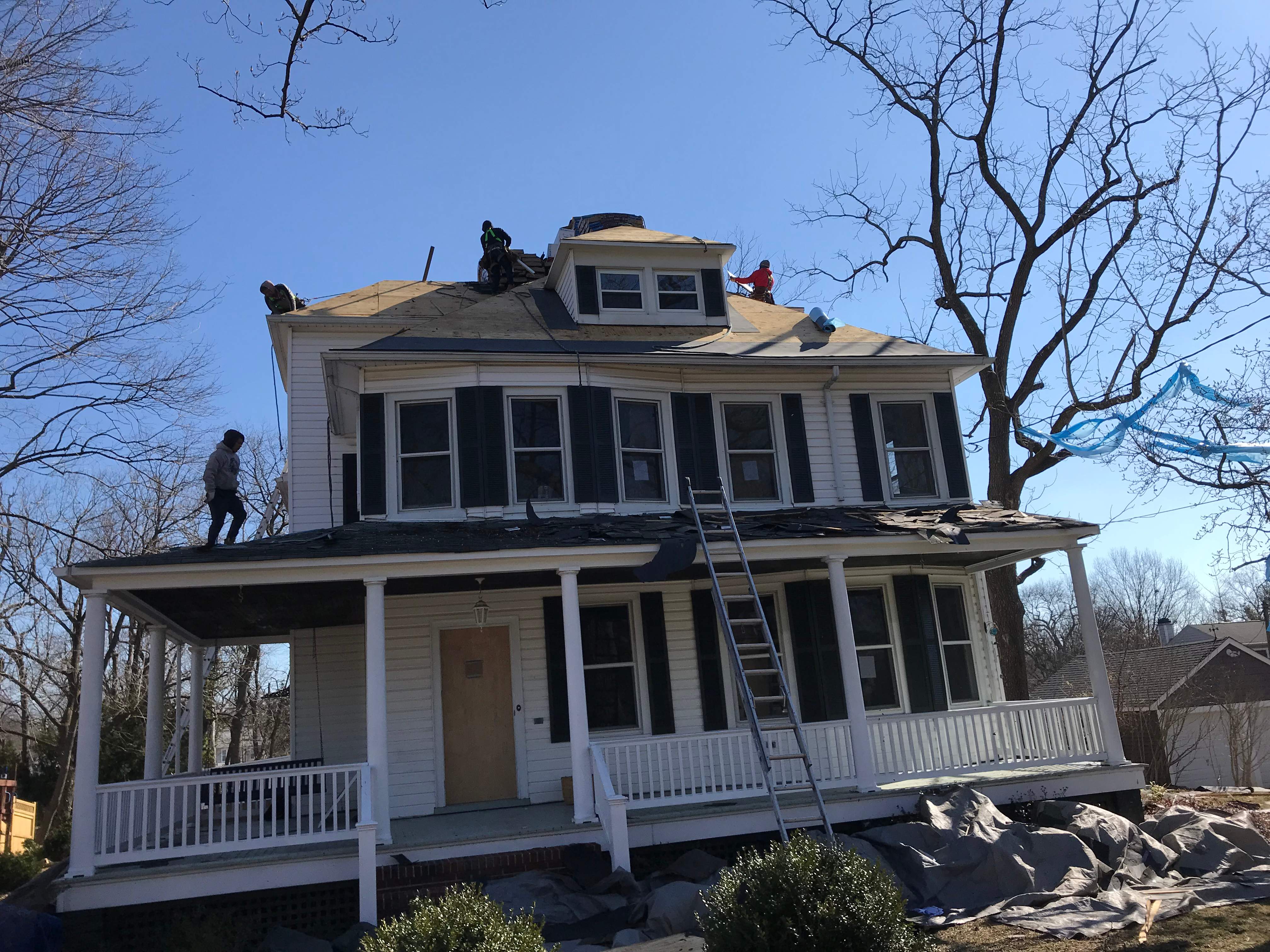 Residential Roofing Installation using Max Def Pewterwood by Alpha Design Services