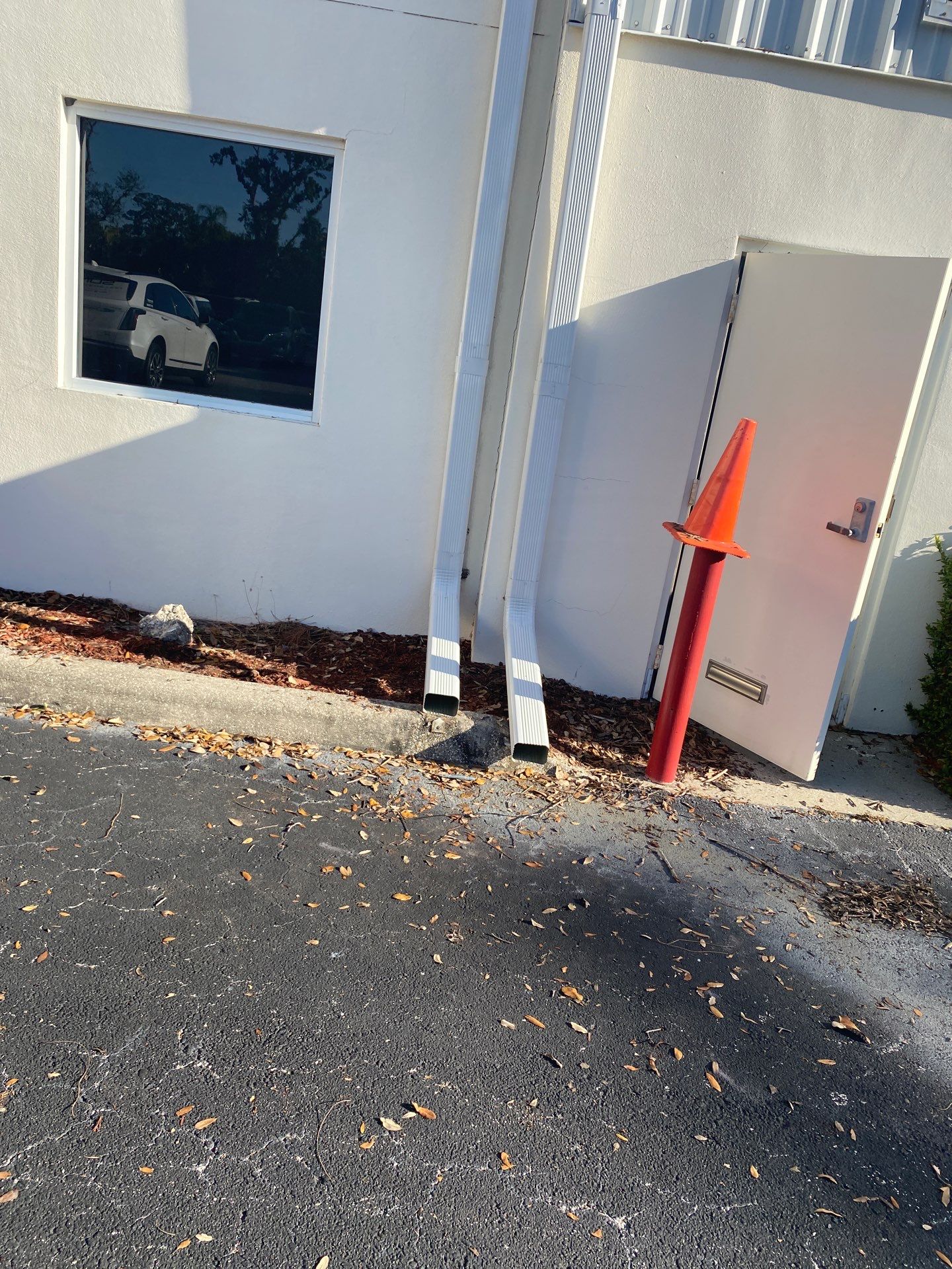 White 6-Inch Gutters with Downspouts in Bradenton FL by Gutter Professors