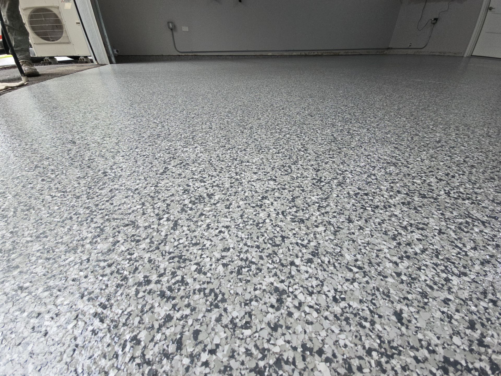 Garage Transformation using Slate Stone by Croc Coatings, LLC