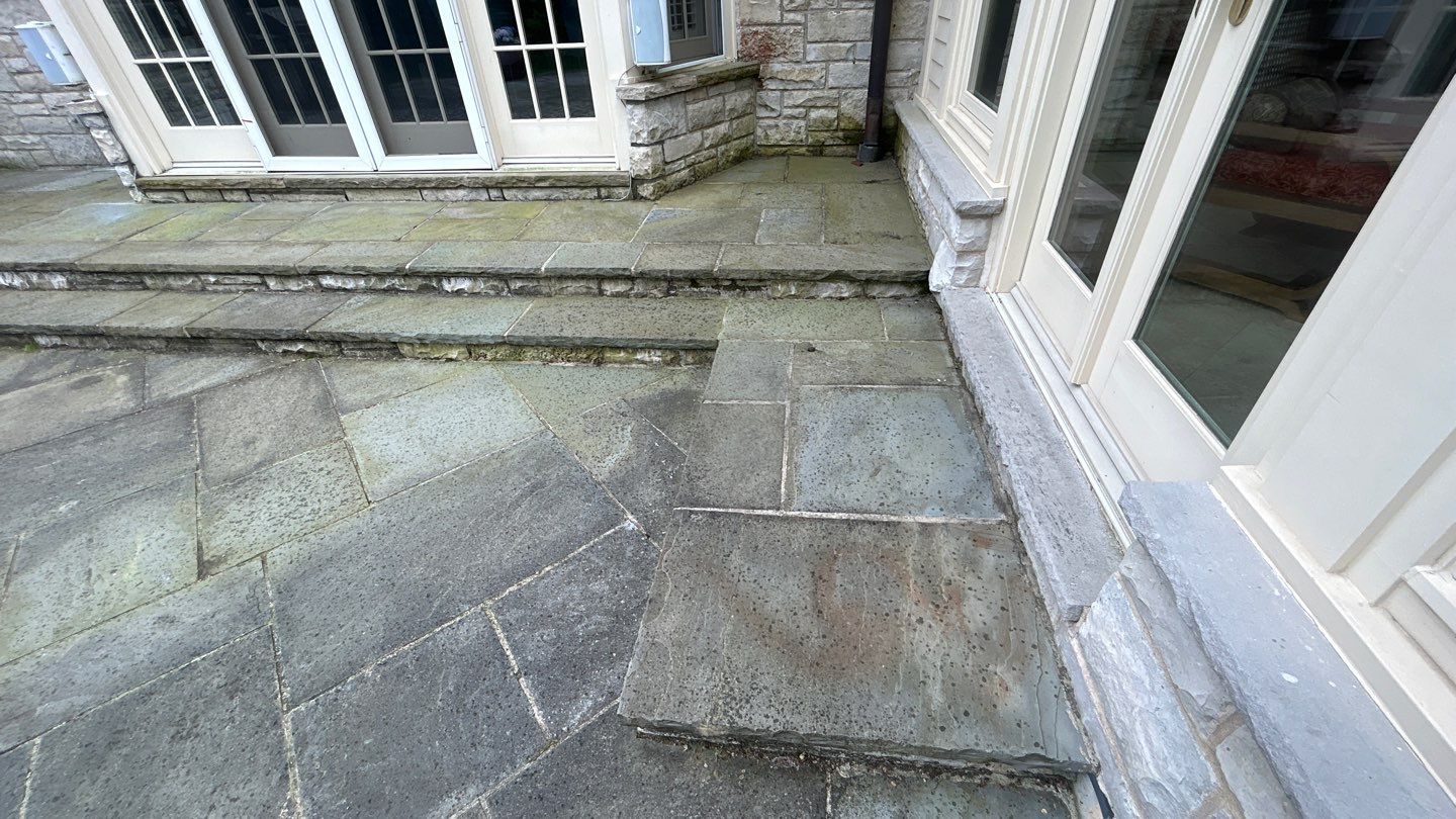 Winnetka, IL bluestone patio cleaning by Northern Power Washing LLC.