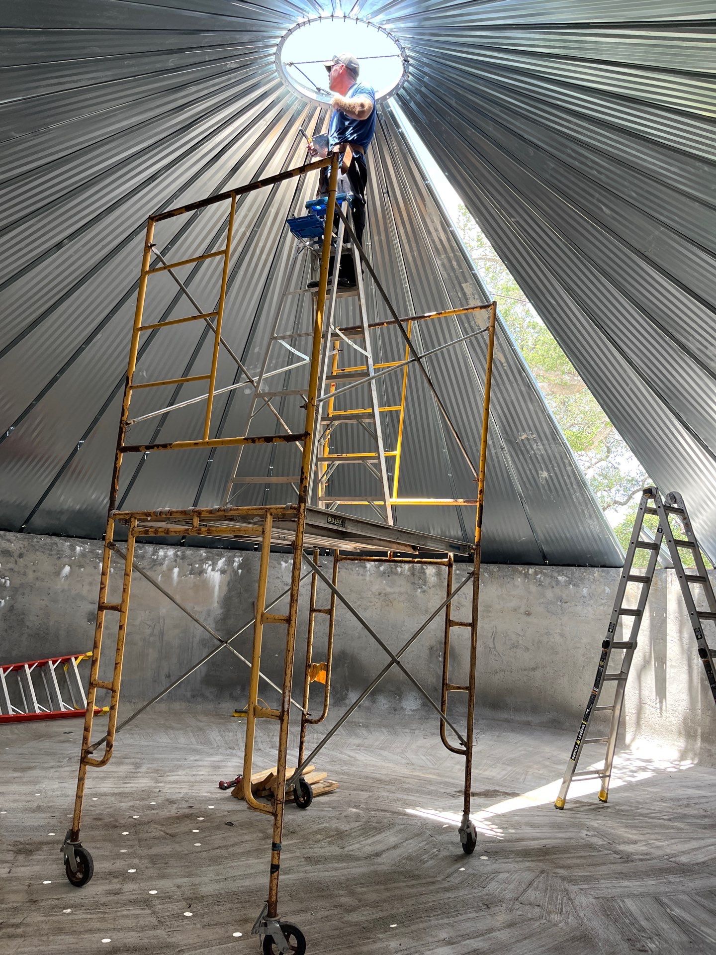Restoration of 65k gallon Cattle Watering Tank by Hill Country Rain Water