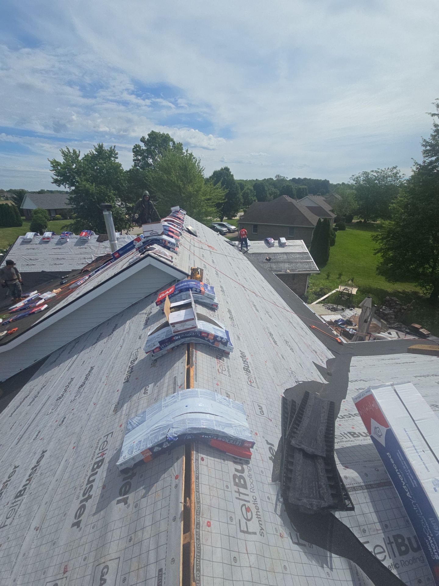 GAF Timberline HDZ Barkwood Shingle Roof Replacement in Versailles, IN by Empire Contractors