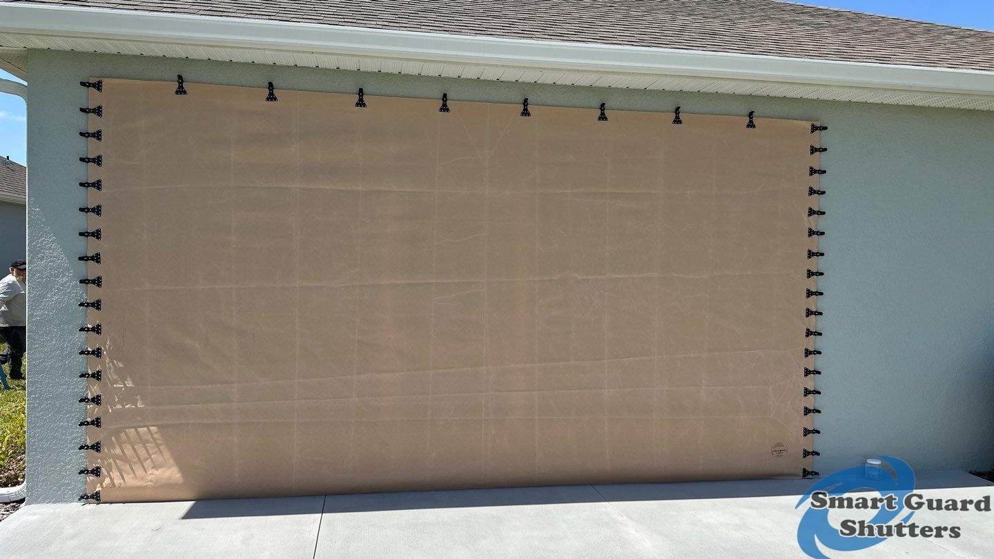 Hurricane Fabric in Tan by Smart Guard Shutters