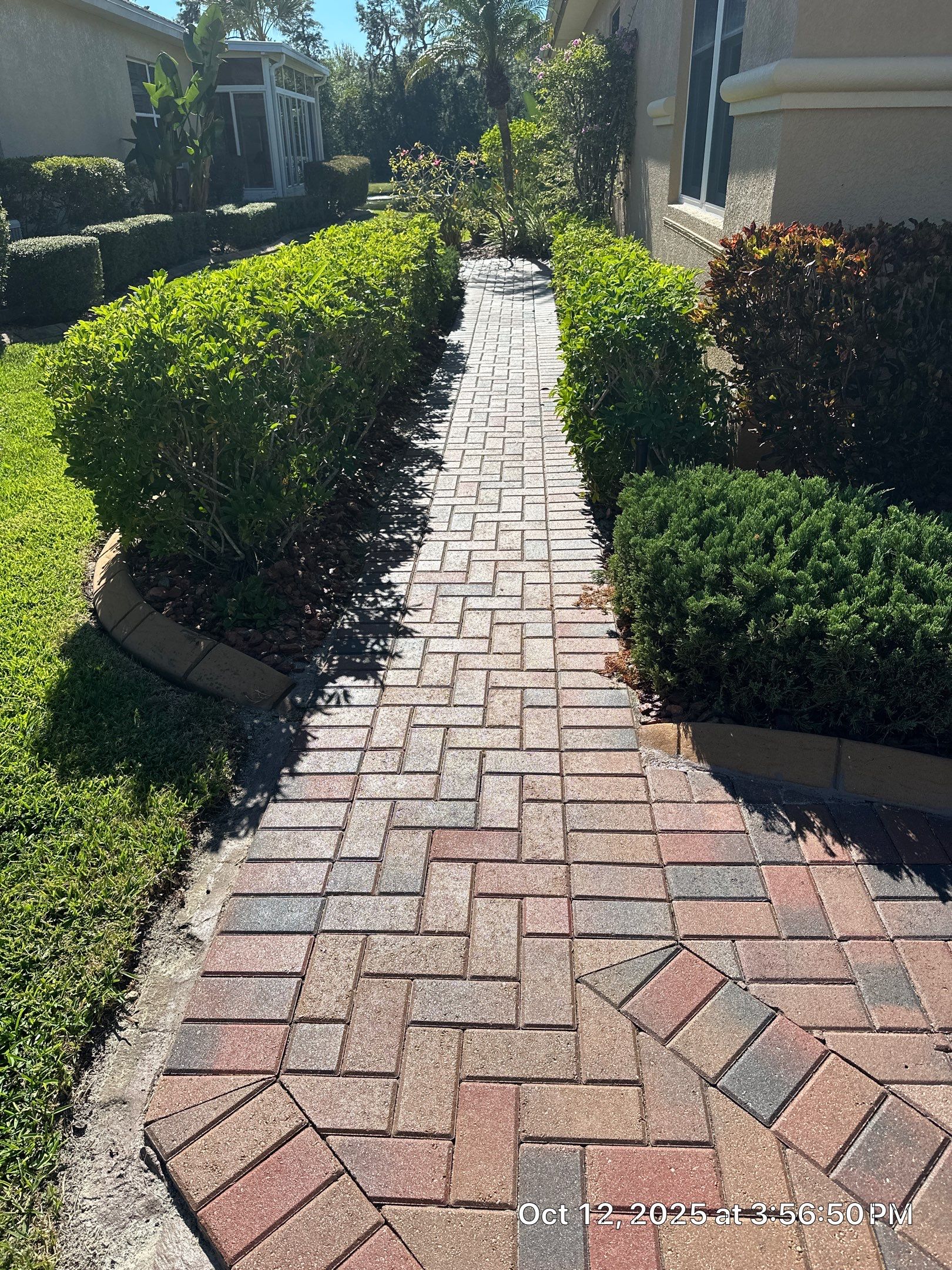 Restoring Multi-Tone Paver Driveway and Walkways in Sun City Center by Supreme Paver Experts