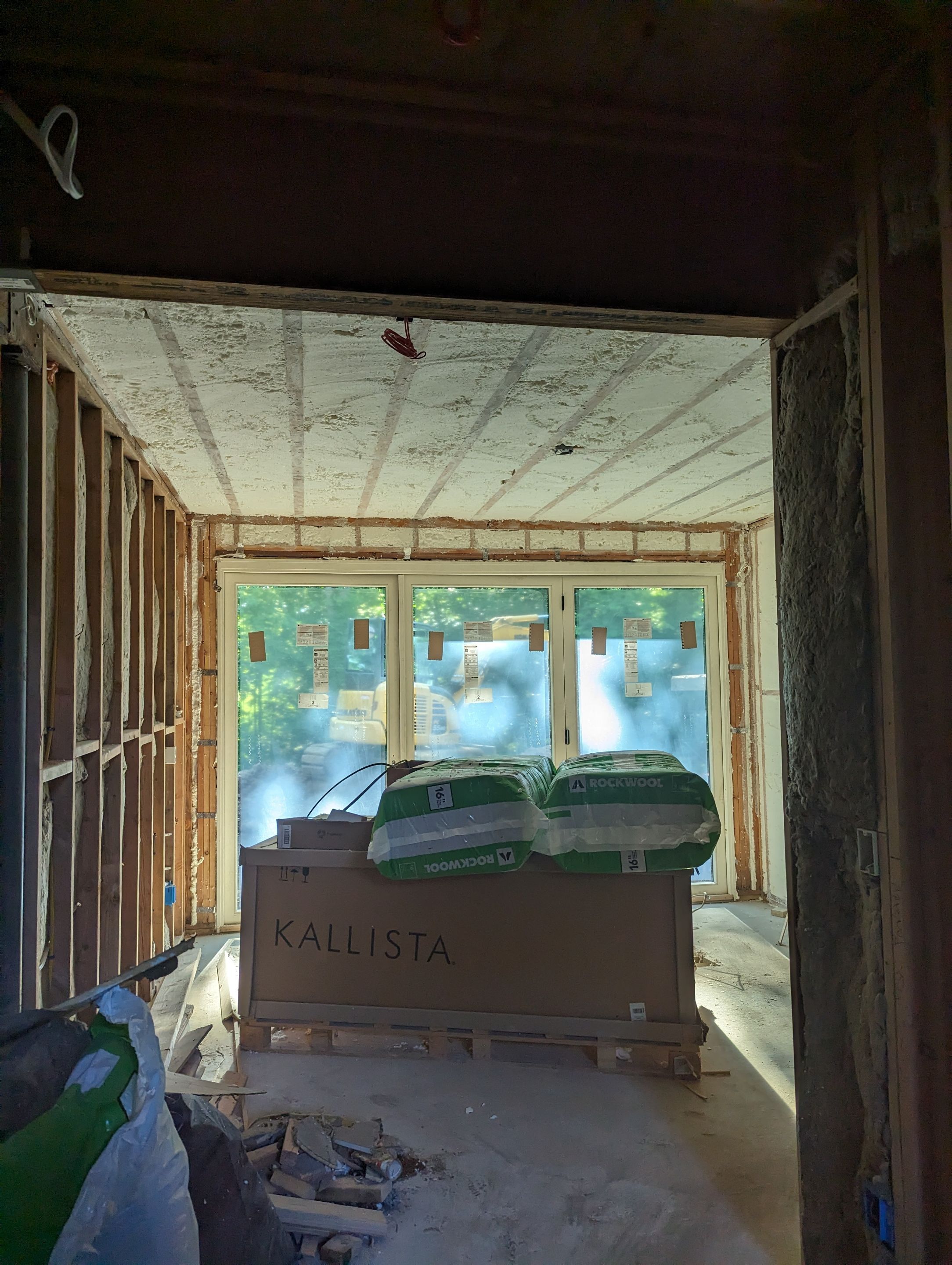 New Home Construction using open cell spray foam by NYS Foam & Energy