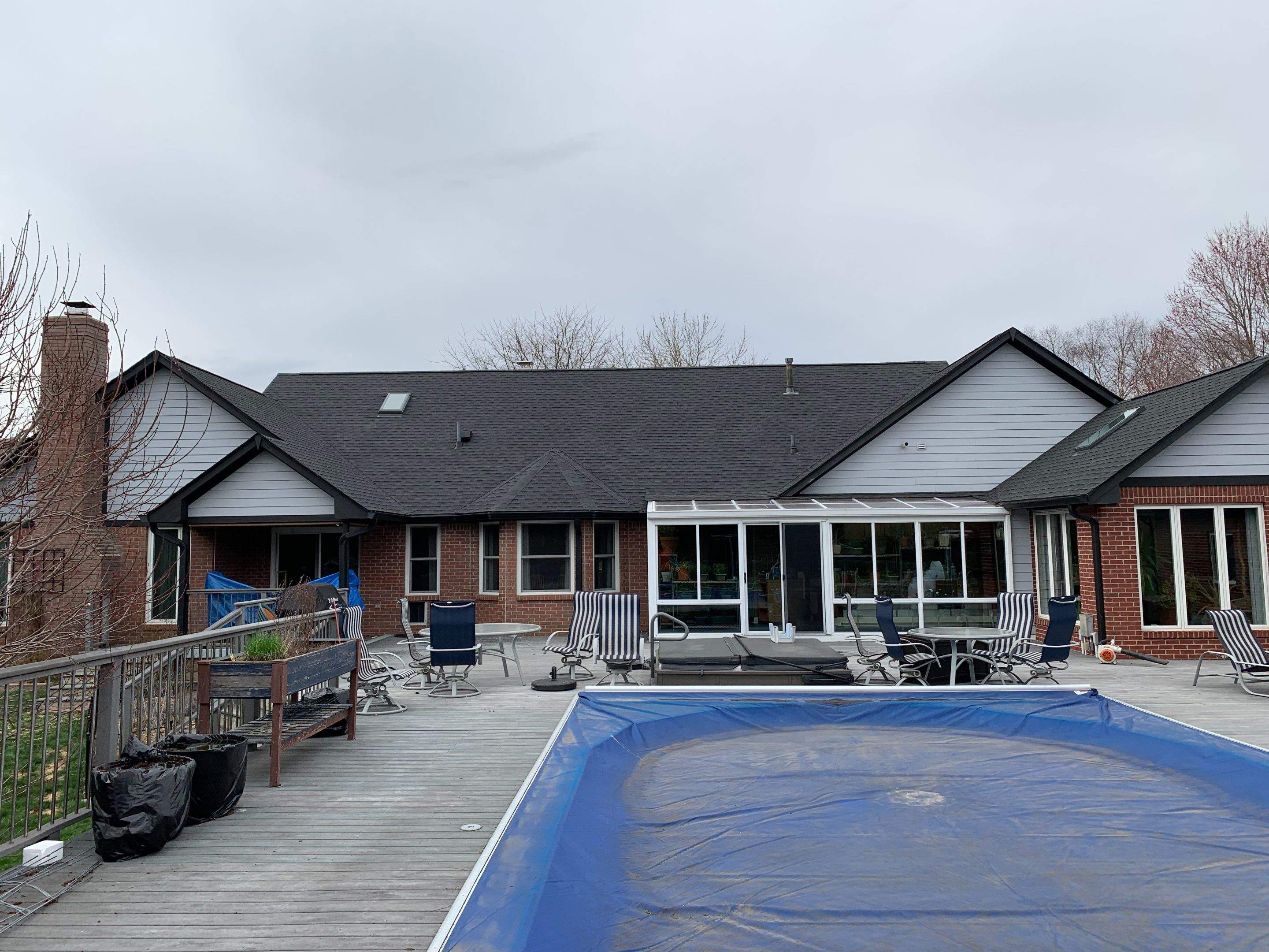Project in New Palestine by Moss Roofing