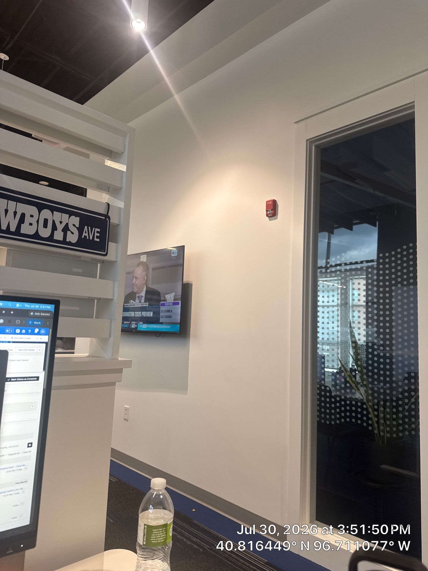 Commercial Office Interior Upgrades with Privacy Film and TV Mounting by CompanyCam Sales Demo