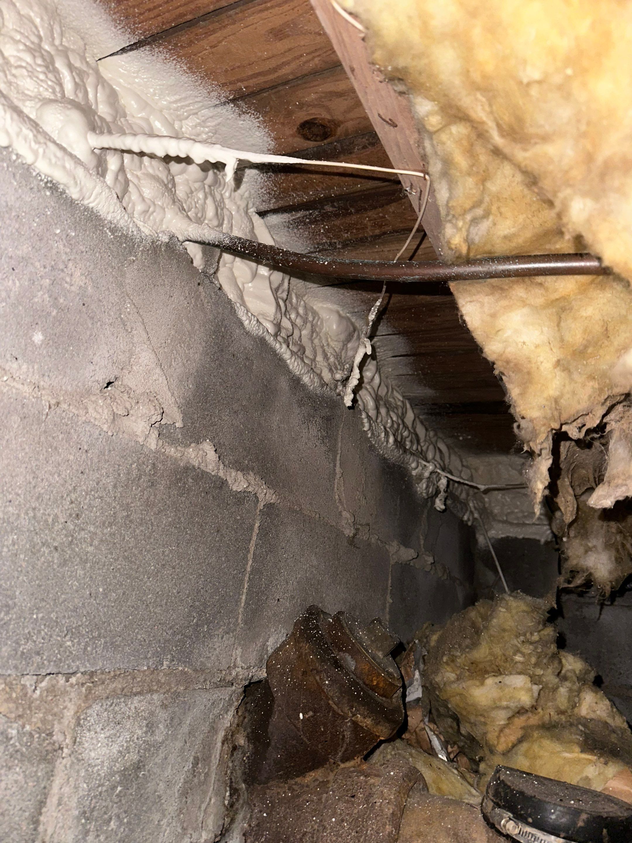 Exterior Installation using Closed Cell Spray Foam by NYS Foam & Energy