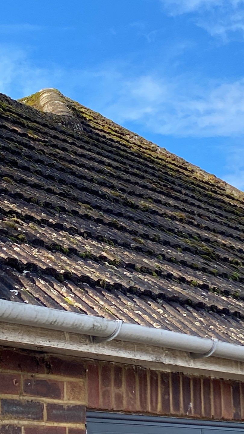 Roof Clean - Moss Removal using Mosmatic FSC and Biocide by Ges Exterior Cleaning ltd
