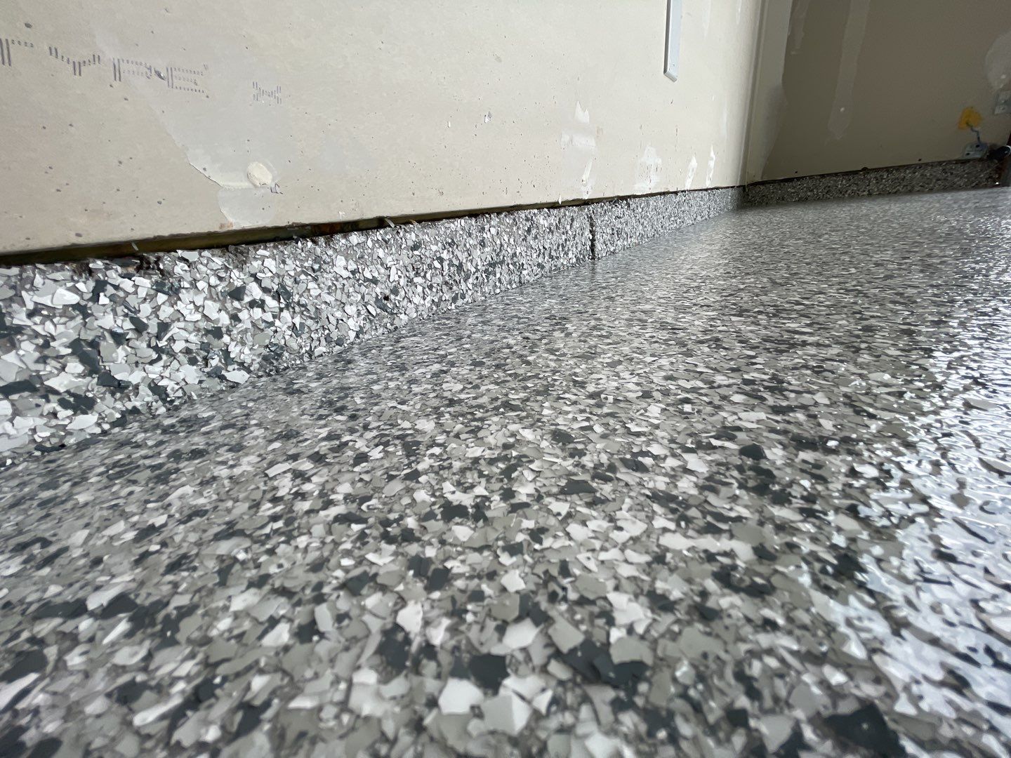 Garage Transformation using Slate Stone by Croc Coatings, LLC