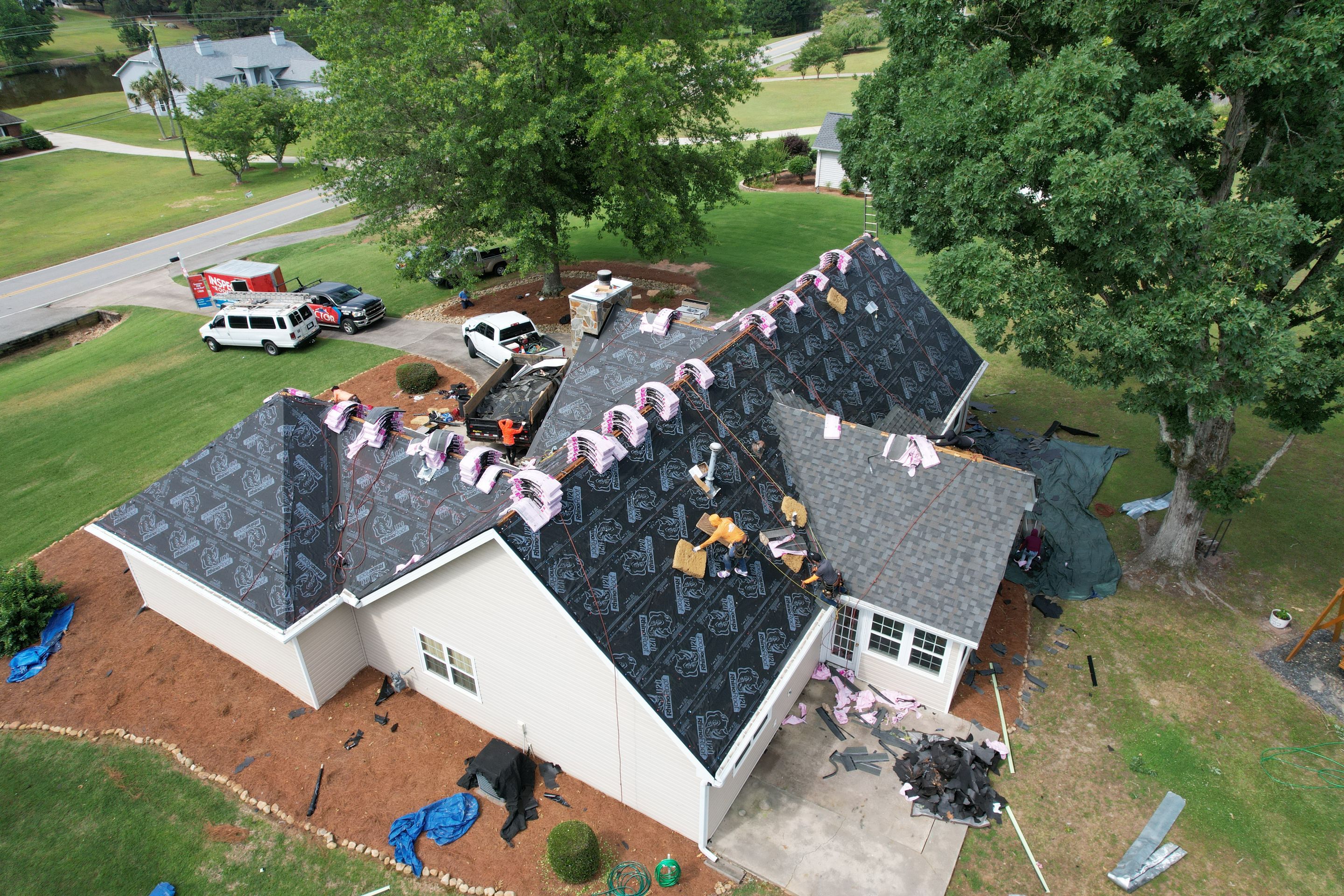 Residential Roofing Installation using Owens Corning by Inspector Roofing and Restoration