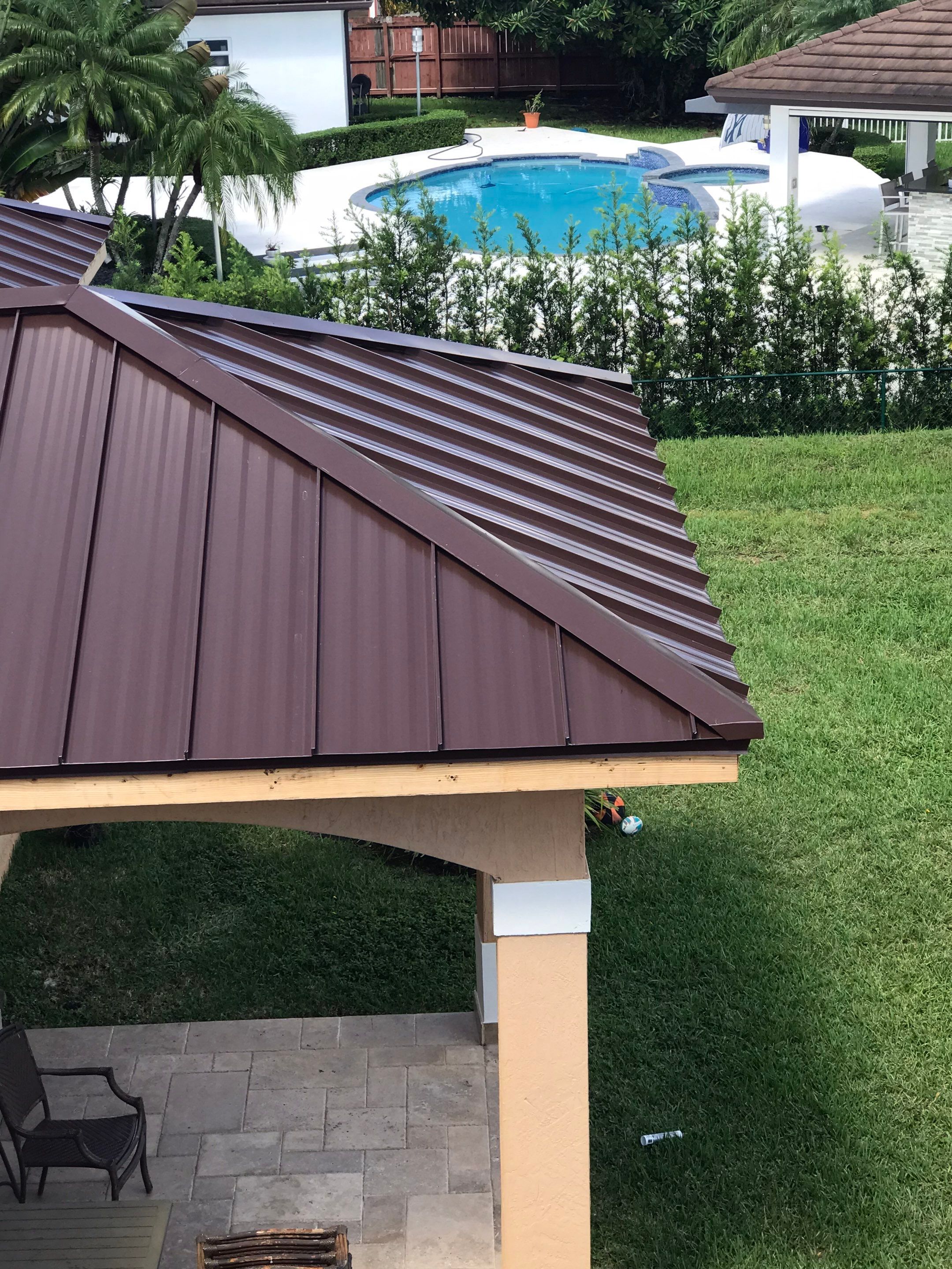 Metal Roof - Galvalume - Mansard Brown by Istueta Roofing