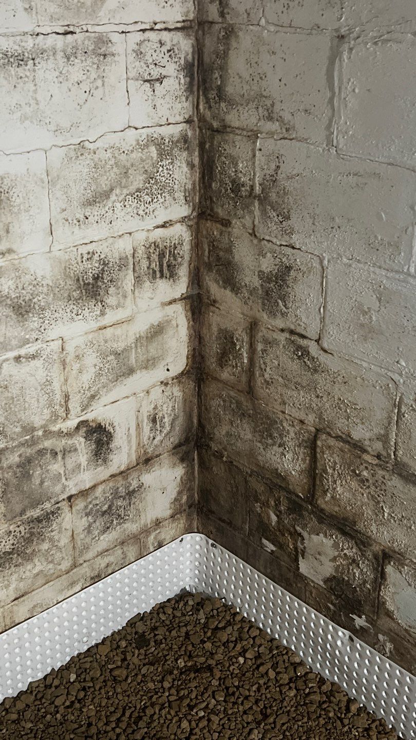 Interior drain tile system installation by ACE Waterproofing & Basement Solutions