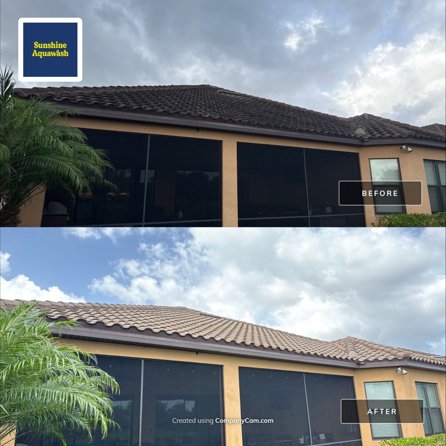 Tile Roof Cleaning & Paver Driveway Restoration – Artisan Lakes Esplanade, Palmetto, FL by Sunshine AquaWash