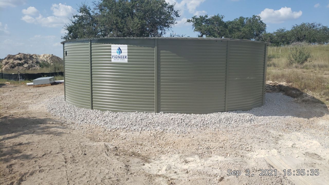 Major Addition using 30000 gallon mangrove green Pioneer (XLR 23/2 MG) by Hill Country Rain Water