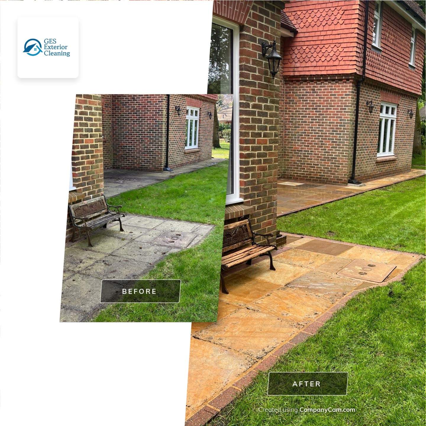 Patio Clean using 18inch Whirlaway FSC by Ges Exterior Cleaning ltd