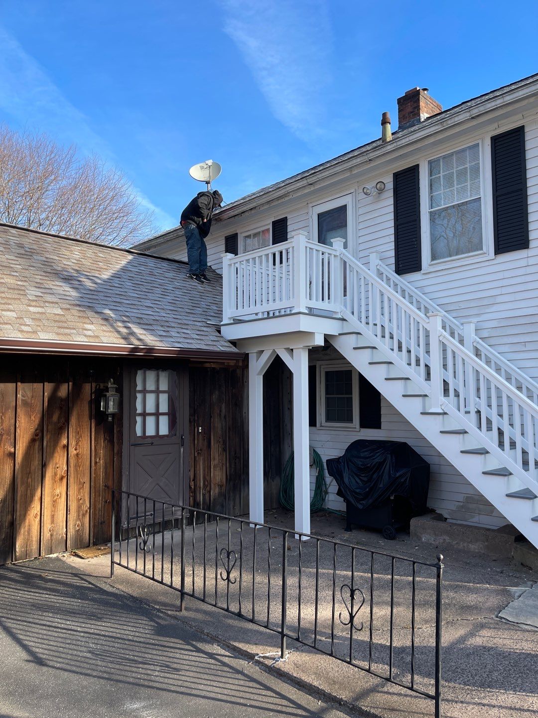 Gutter Installation using White gutters by A Plus Exterior