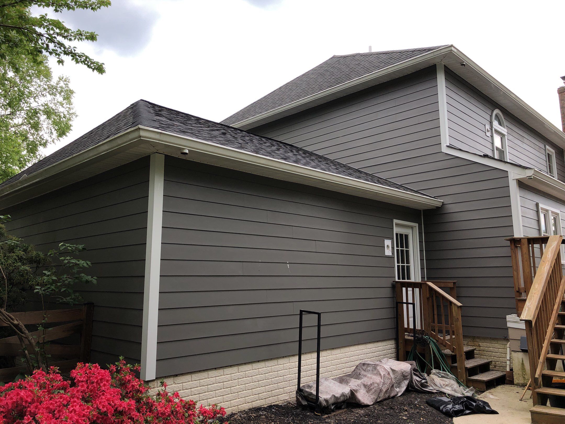 Siding Replacement using James Hardie siding by American Home Contractors