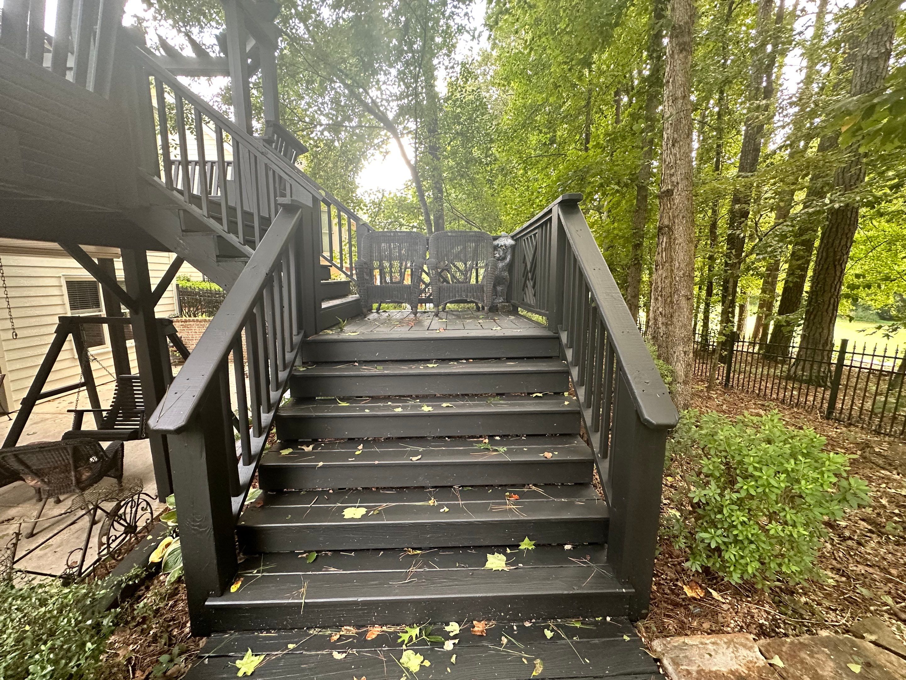 Dark Deck and Pergola Wood Staining Project in Acworth by Swift Home Renovations