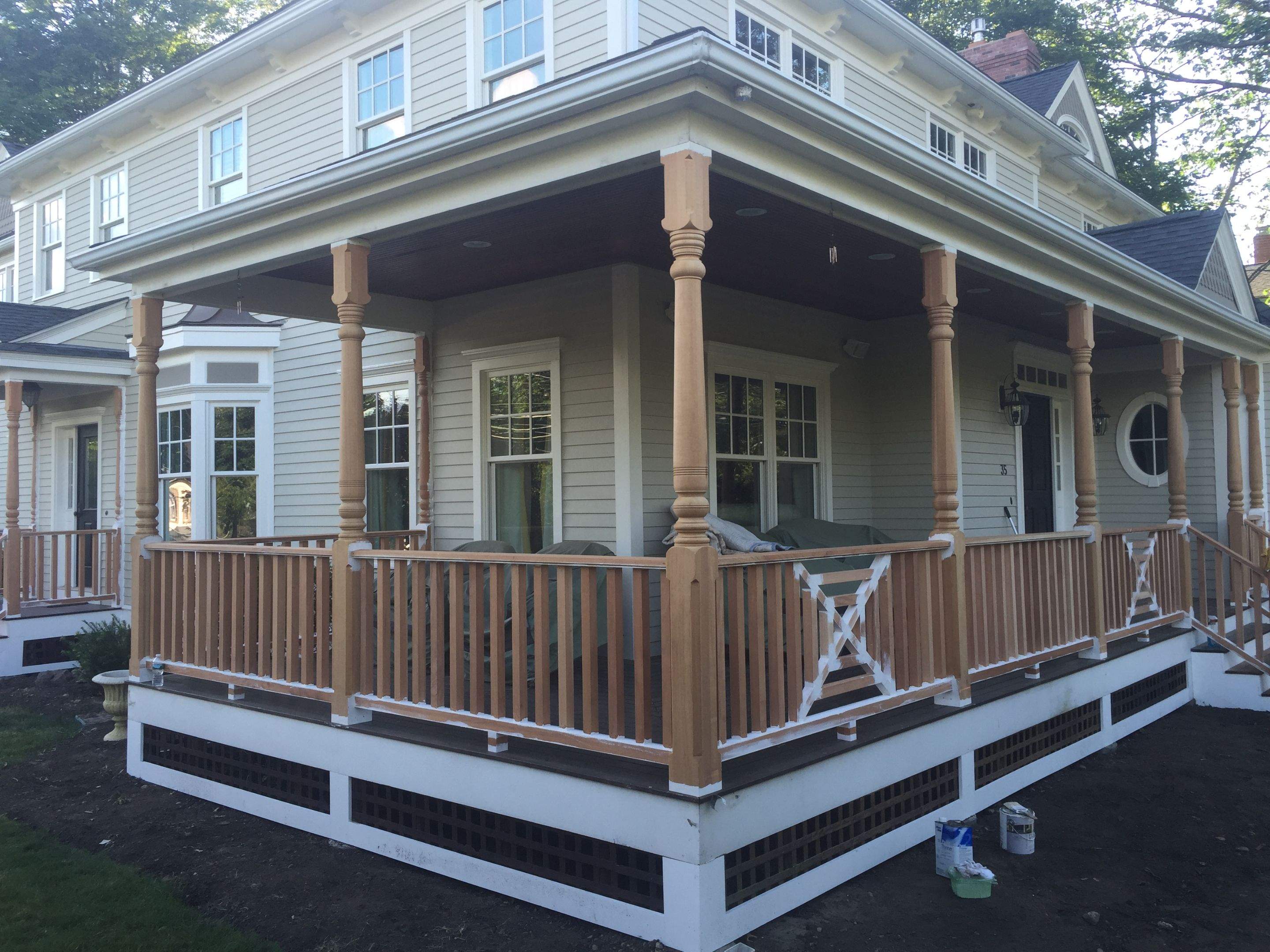 Porch/Deck Construction using Red Cedar by UBrothers Construction