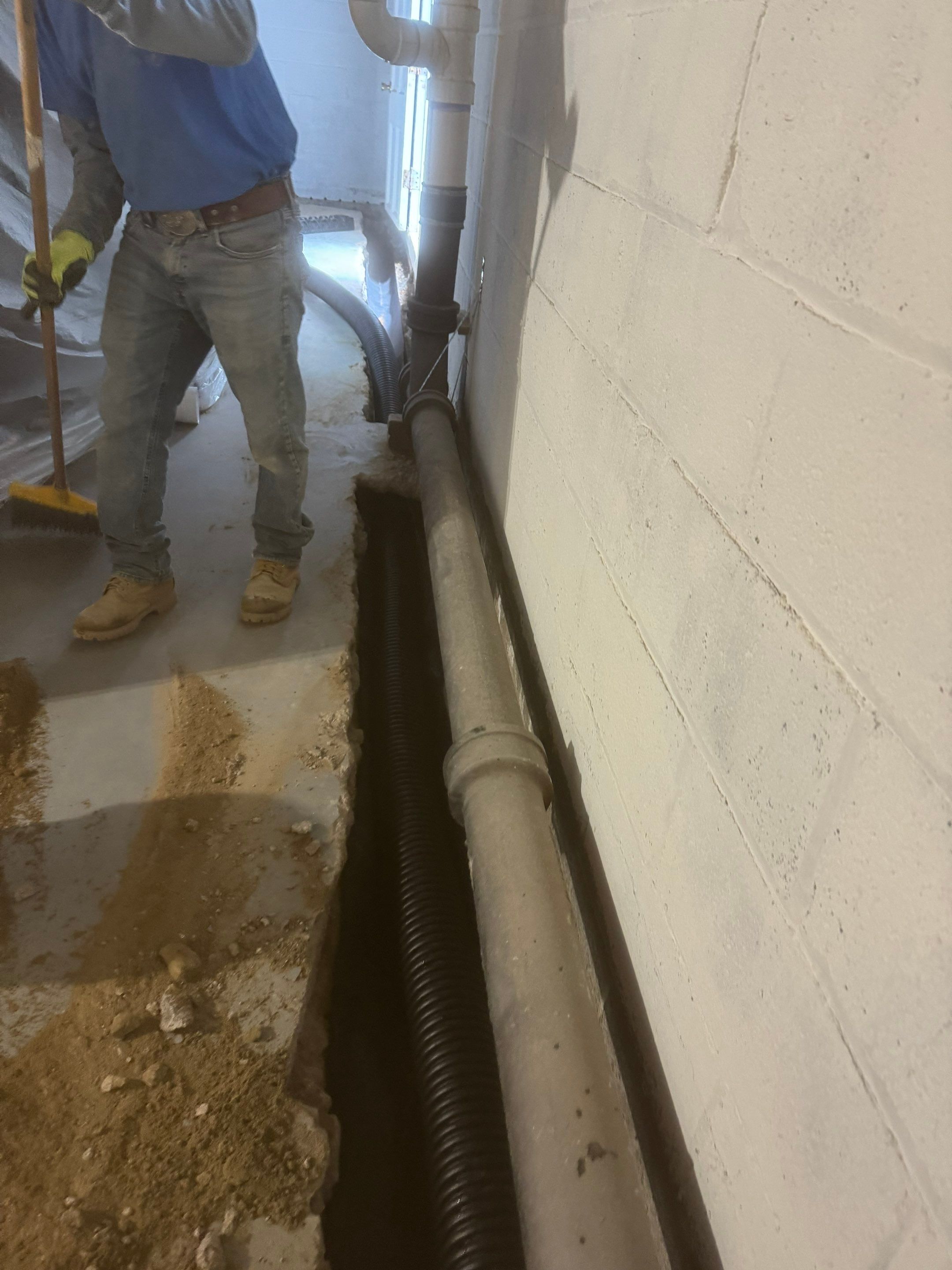 Interior French Drain Boonton NJ by Pure Service Pro, LLC 