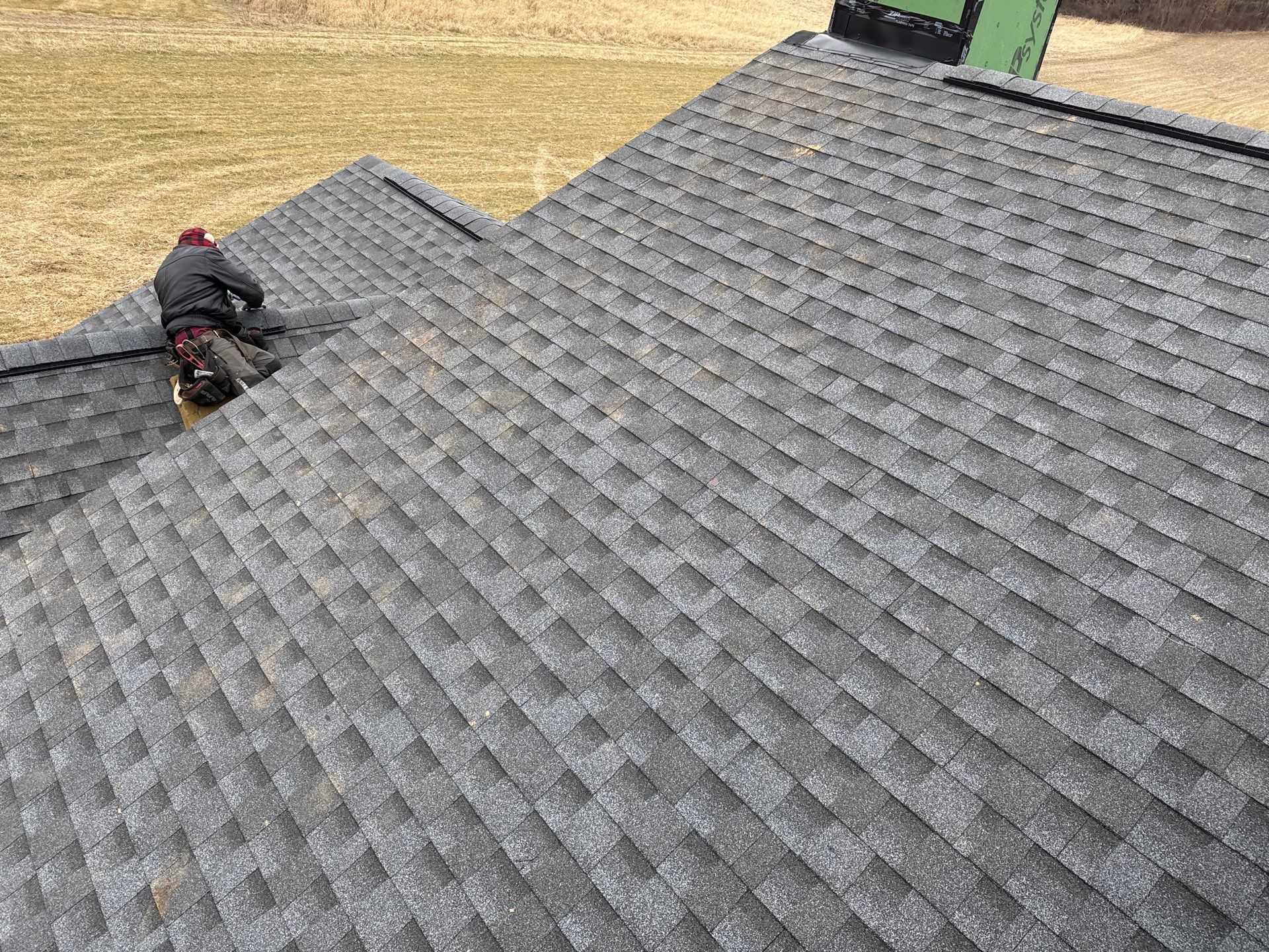 Residential Roofing Installation using Timberline HDZ Shingles - Williamsburg Slate by RoofX 