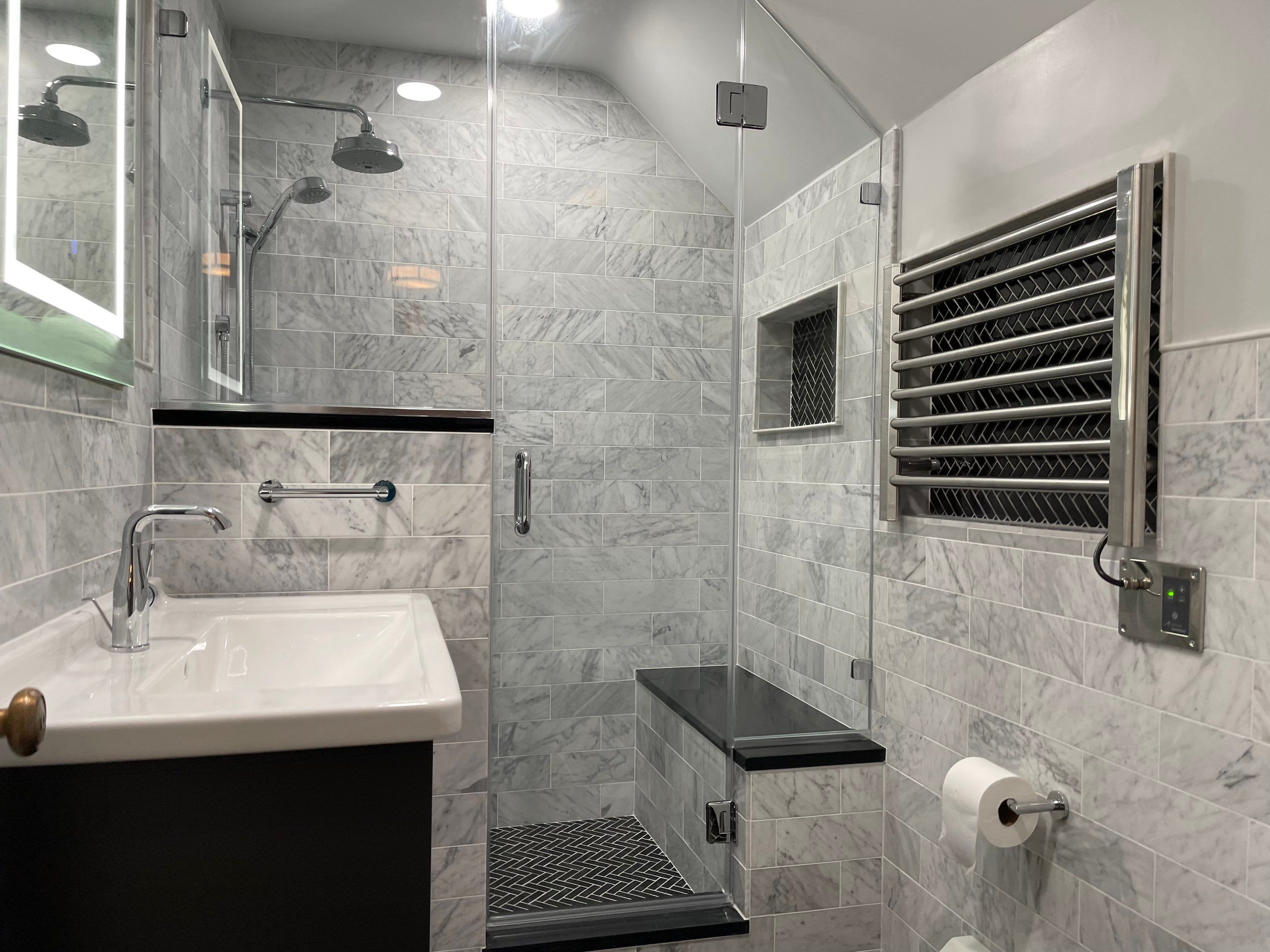 Bathroom Remodel using Tile by Home Concepts Construction