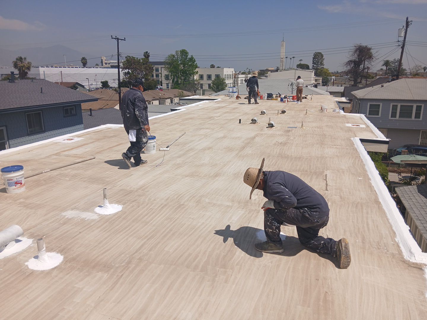 New Drainage and Silicone Membrane Installation using American Standard Coatings Silicone-S by Hull Brothers Roofing