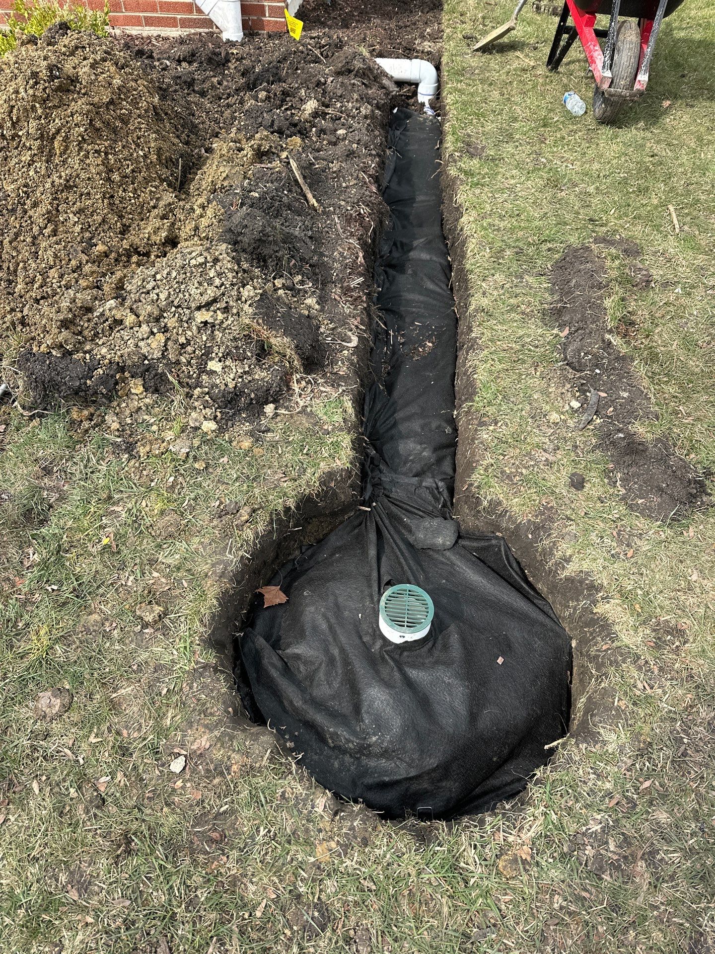 French drain and Sump pump reroute to flo well by A&N