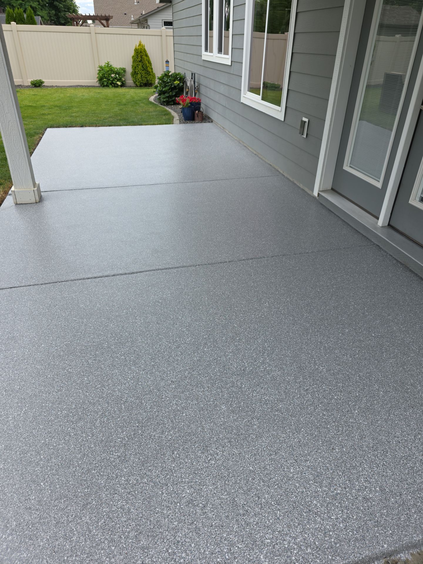 Patio Transformation using Turquoise Hybrid by Croc Coatings, LLC