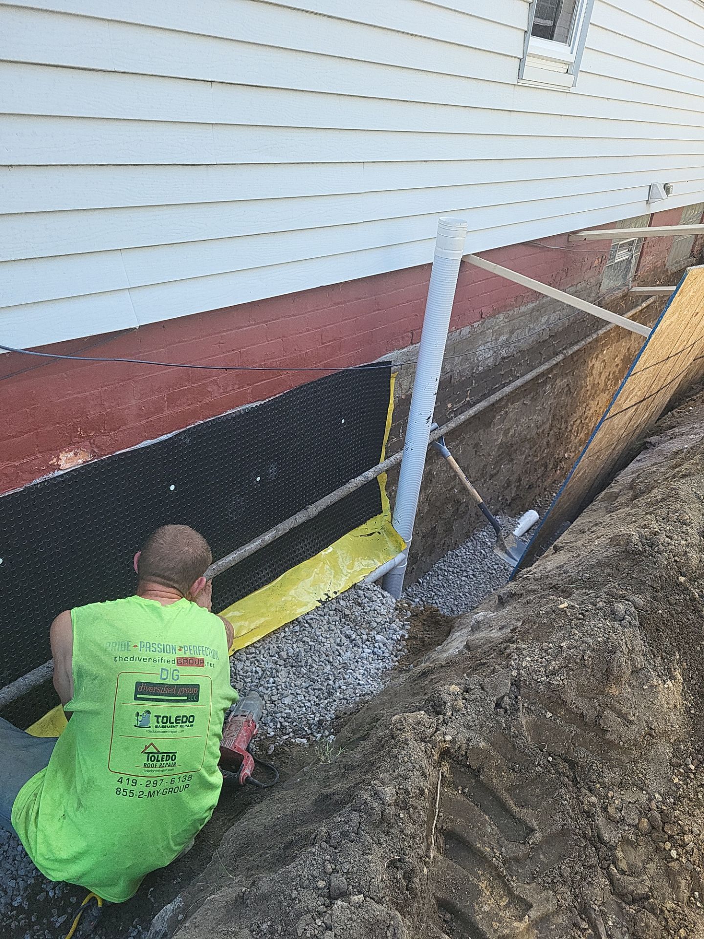 Exterior Deep Waterproofing System by Toledo Basement Repair